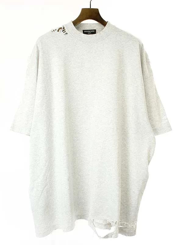 BALENCIAGA バレンシアガ 22SS OVERSIZED REPAIRED T-SHIRT オーバーサイズデストロイリペアTシャツ