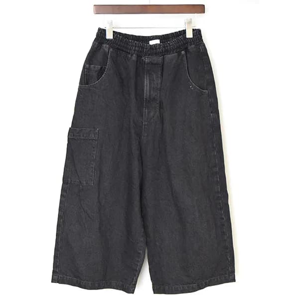 WILLY CHAVARRIA ウィリーチャバリア ×WISM 17AW CAUGA PANTS イージークロップドワイドデニムパンツ