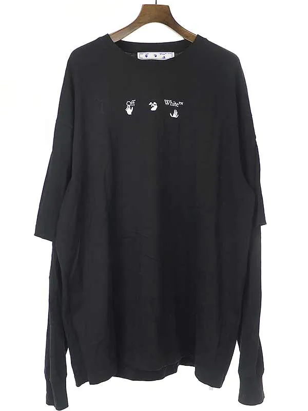 OFF-WHITE オフホワイト 21SS BLACK MARKER DOUBLE SLEEVE TEE ダブルスリーブカットソー