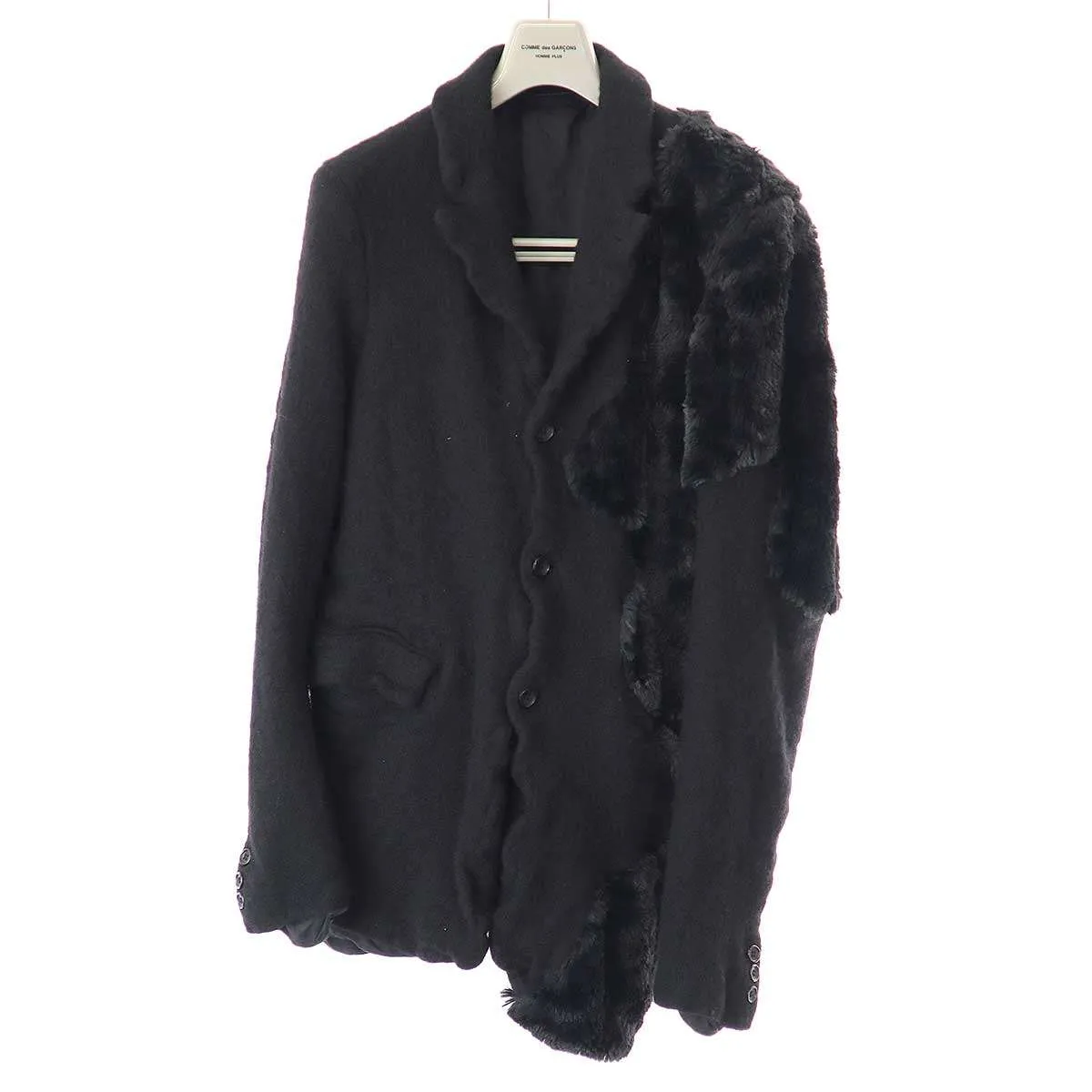 COMME des GARCONS コム デギャルソンオムプリュス 23AW フェイクファーウール縮絨3Bジャケット