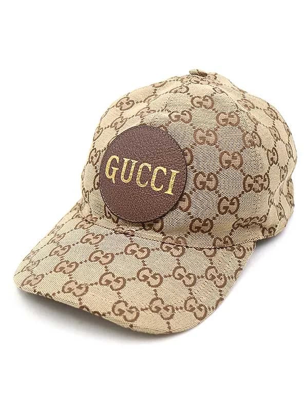 GUCCI グッチ ロゴワッペンGGキャンバスベースボールキャップ