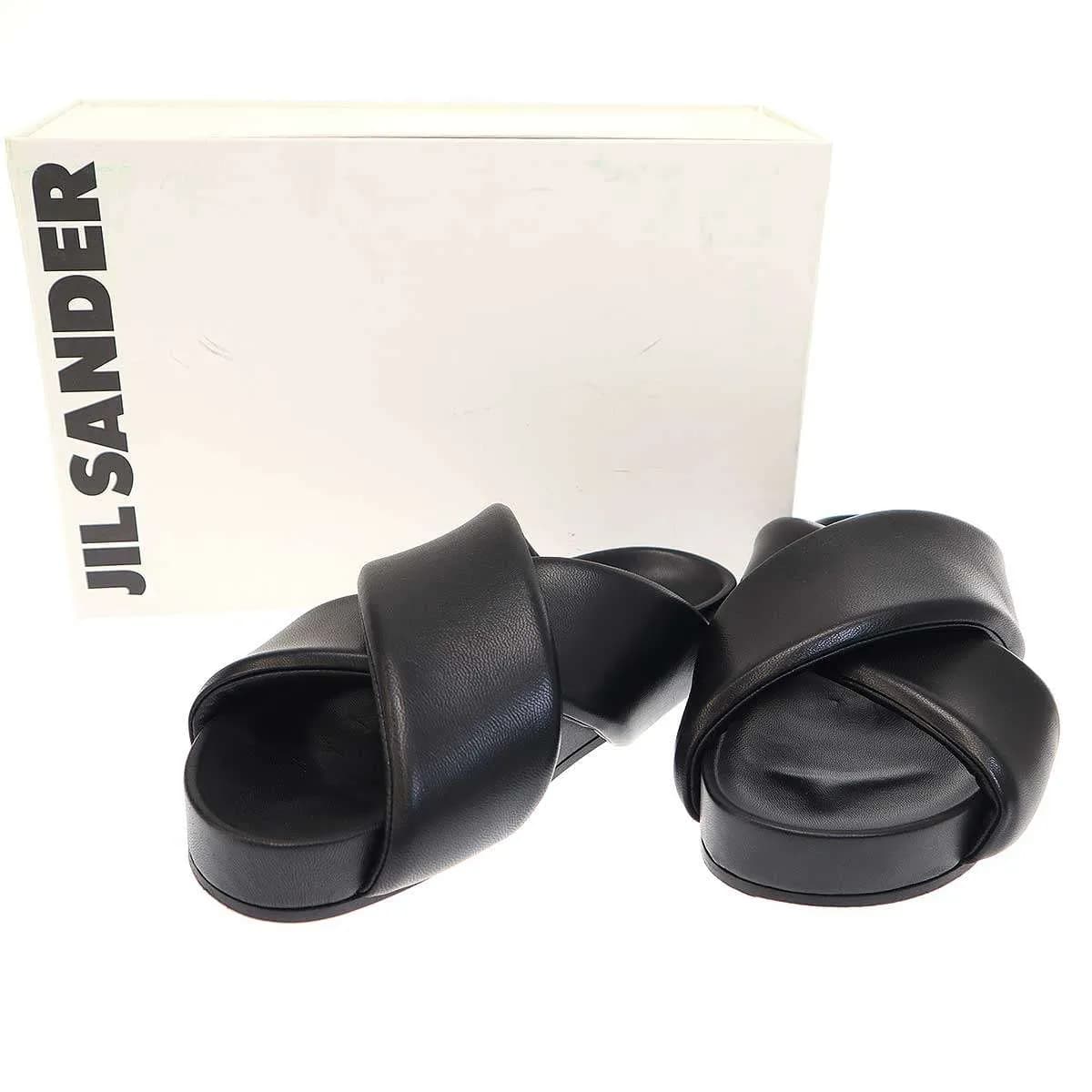 JIL SANDER ジルサンダー パテッドクロスレザーサンダル J32WP0001