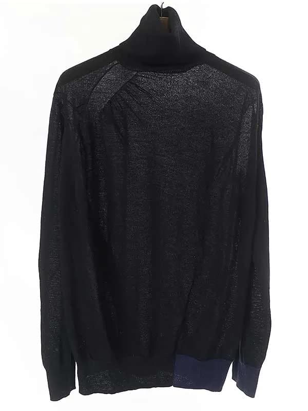sacai サカイ 20SS ルーズフィットZIPタートルネックニットセーター
