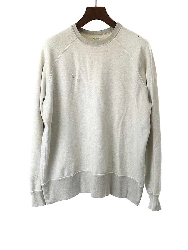 A.PRESSE ア プレッセ 22SS Vintage Washed Sweat Shirt ダメージ加工スウェットトレーナー