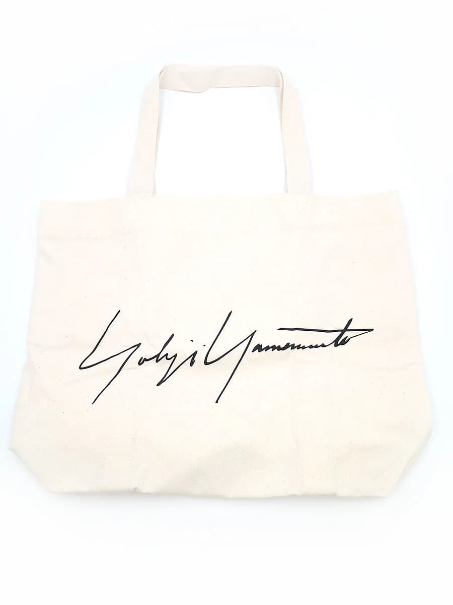 Yohji Yamamoto ヨウジヤマモト ロゴプリントショッピングトートバッグ