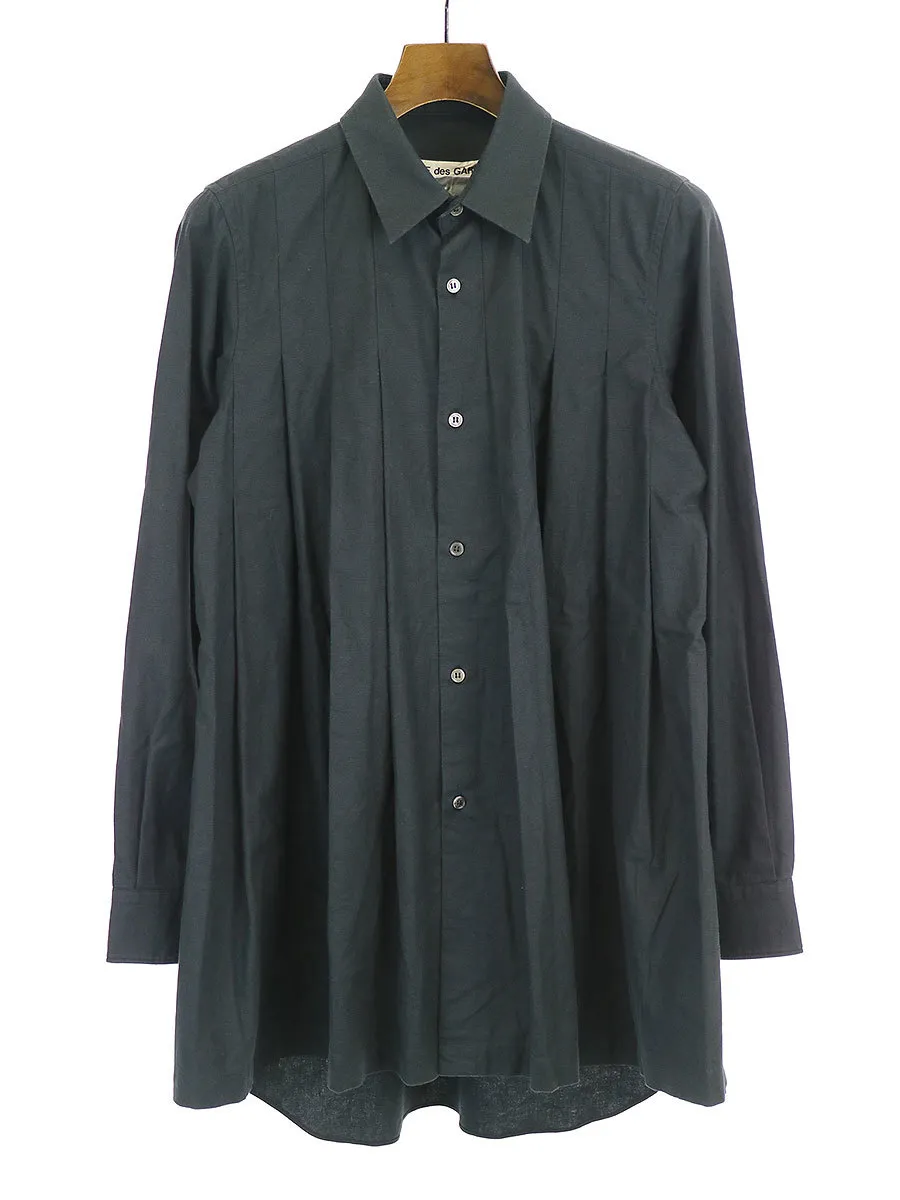 COMME des GARCONS コムデギャルソン 17SS フロントプリーツコットンシャツ