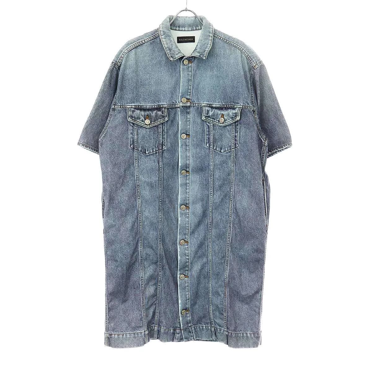 BALENCIAGA バレンシアガ 22AW トロンプルイユ デニムスウェットシャツ ワンピース