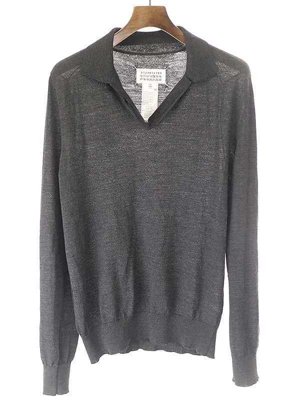 Maison Margiela メゾンマルタンマルジェラ14 16AW スキッパーニットポロシャツ