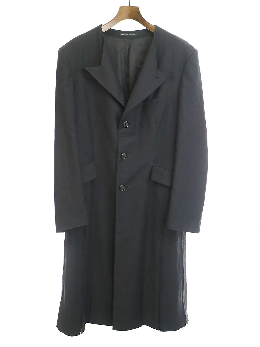 Yohji Yamamoto ブラックスキャンダル ヨウジヤマモト 20SS マルチジップデザインコットンロングコート