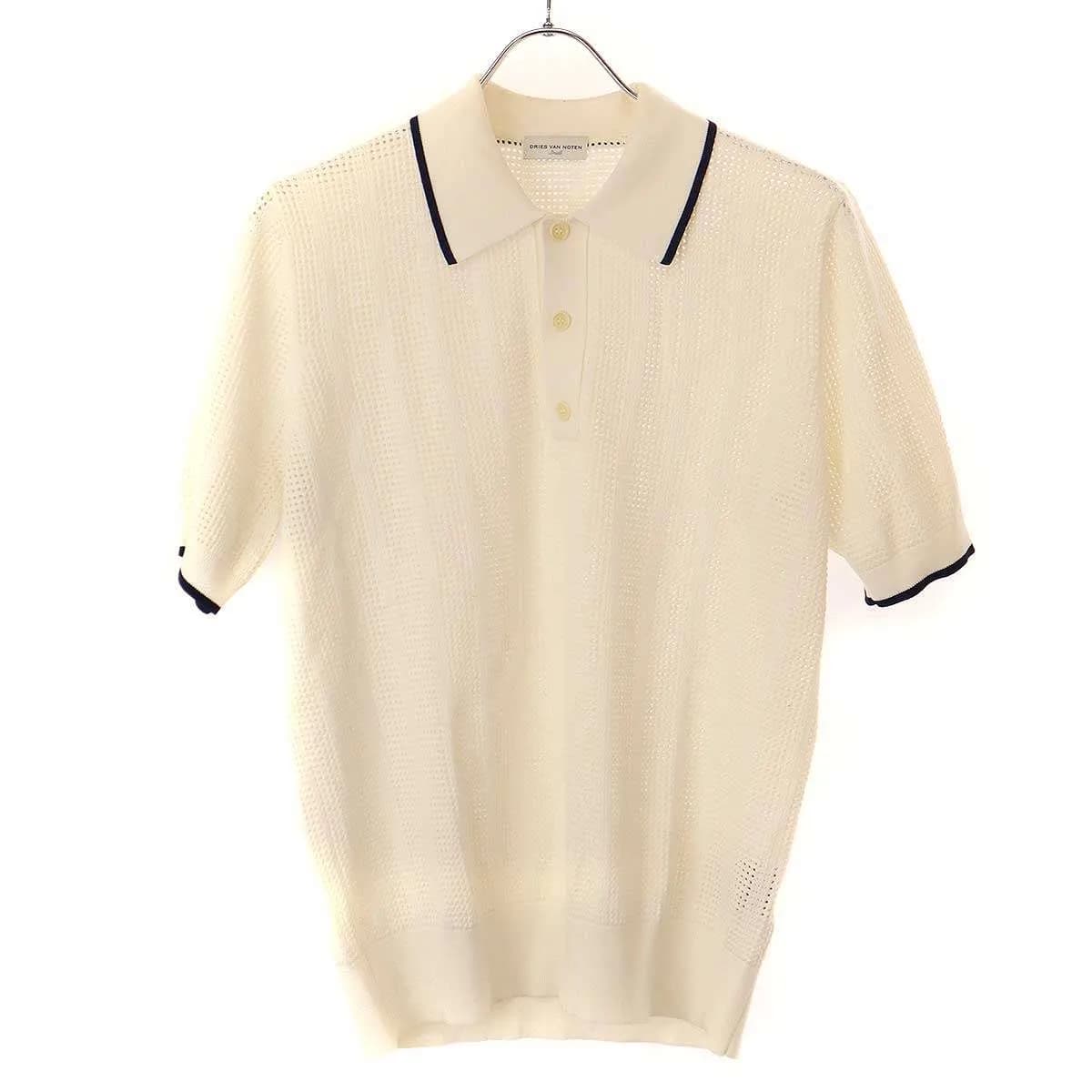 DRIES VAN NOTEN ドリスヴァンノッテン 23SS Mesh Knit Polo Shirt メッシュニットポロシャツ