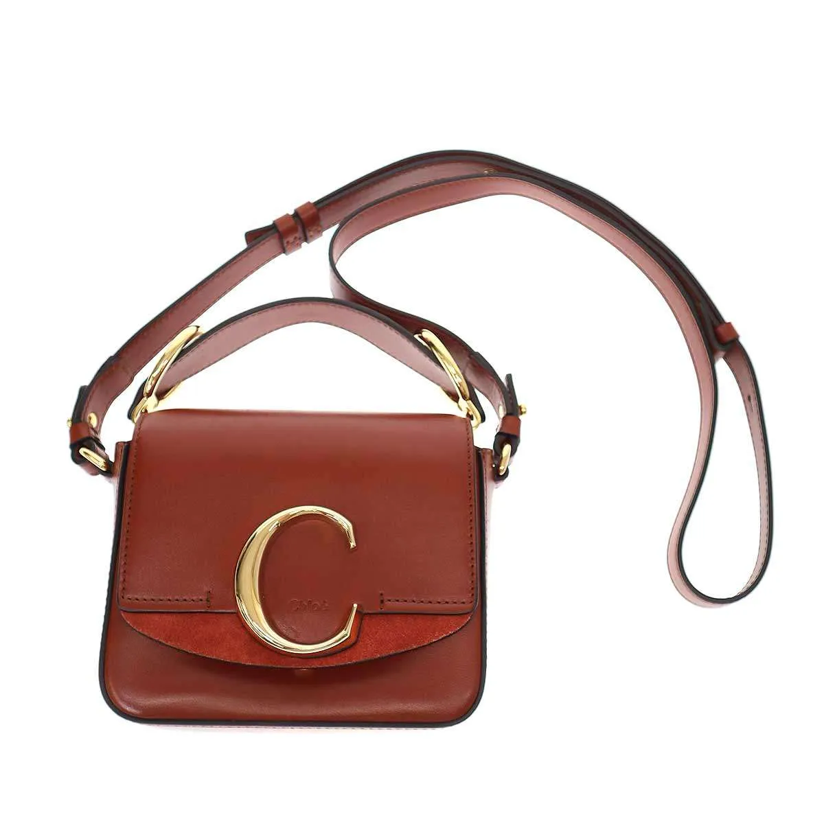 Chloe クロエ C 2WAY ミニレザーショルダーバッグ