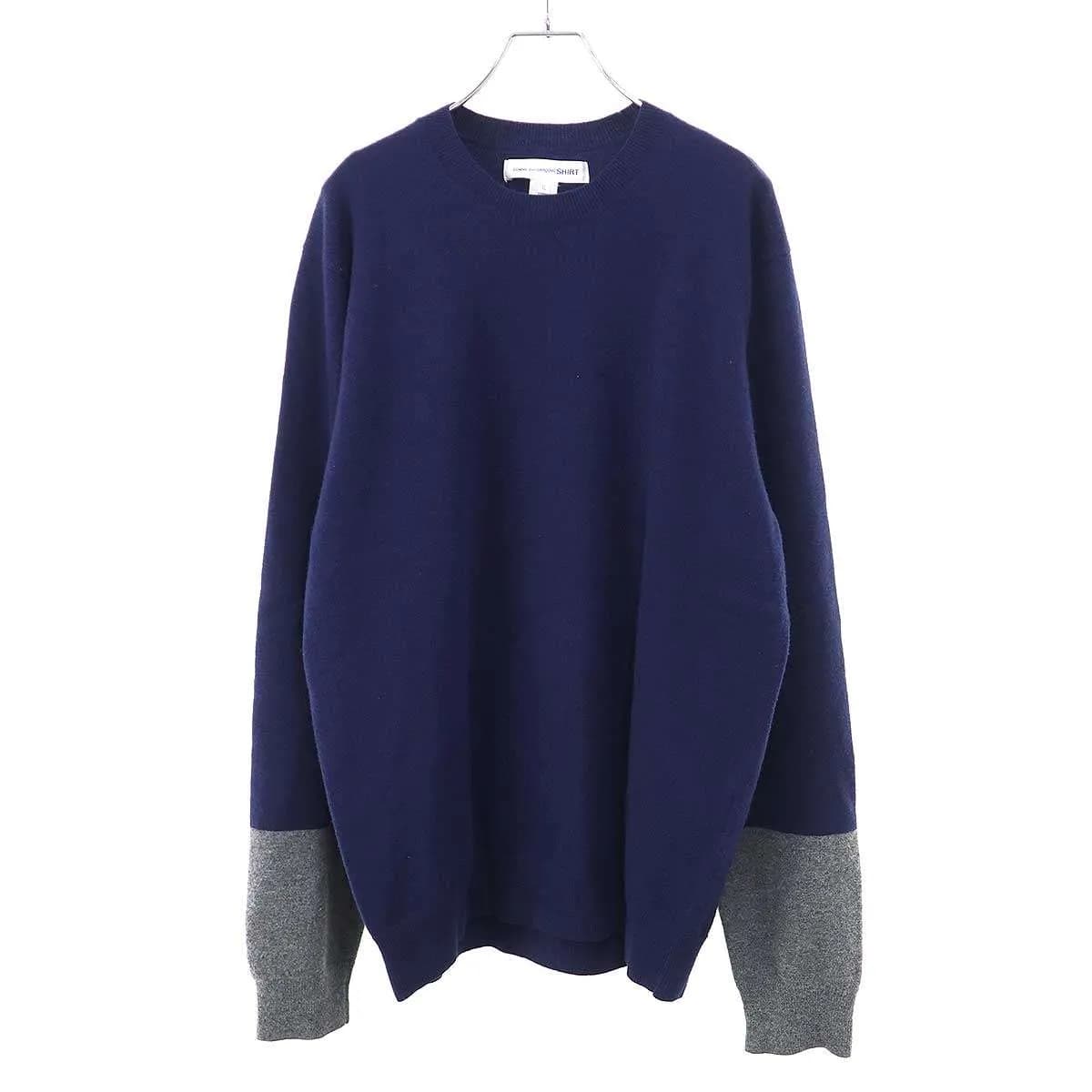 COMME des GARCONS コムデギャルソンシャツ FOREVER バイカラーニットセーター FZ-N112