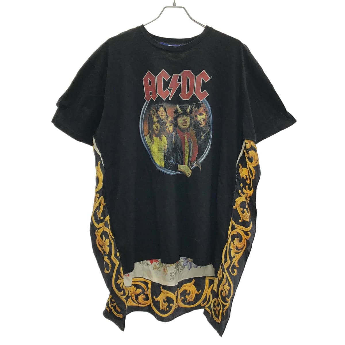 JUNYA WATANABE ジュンヤワタナベマン 25SS AC/DC スカーフ ドッキングTシャツ WO-T001