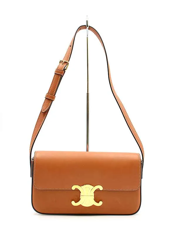 CELINE セリーヌ トリオンフ ショルダーバッグ ナチュラルカーフスキンタン