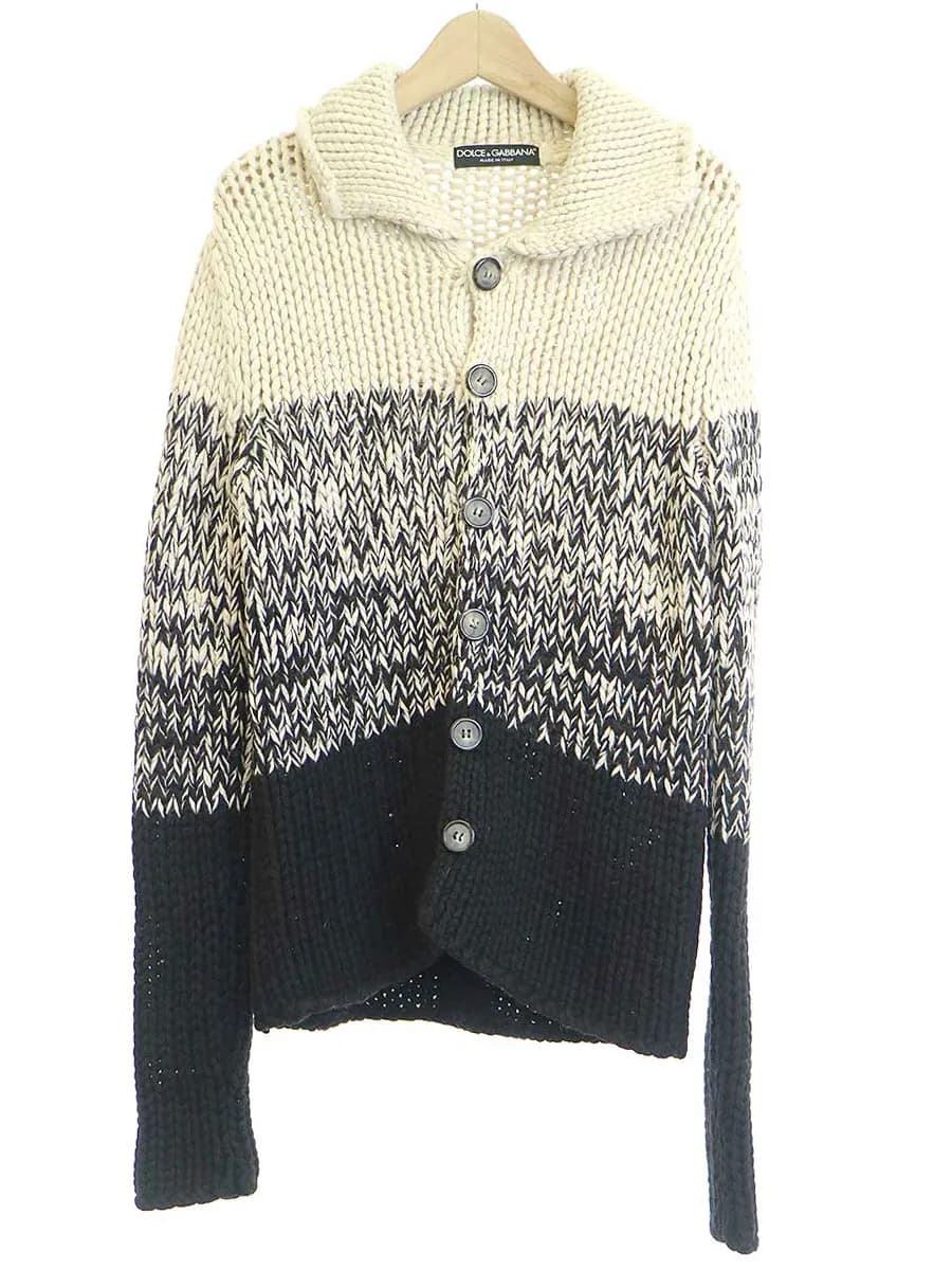 DOLCE&GABBANA ドルチェ&ガッバーナ 12AW グラデーションカウチンニットカーディガン