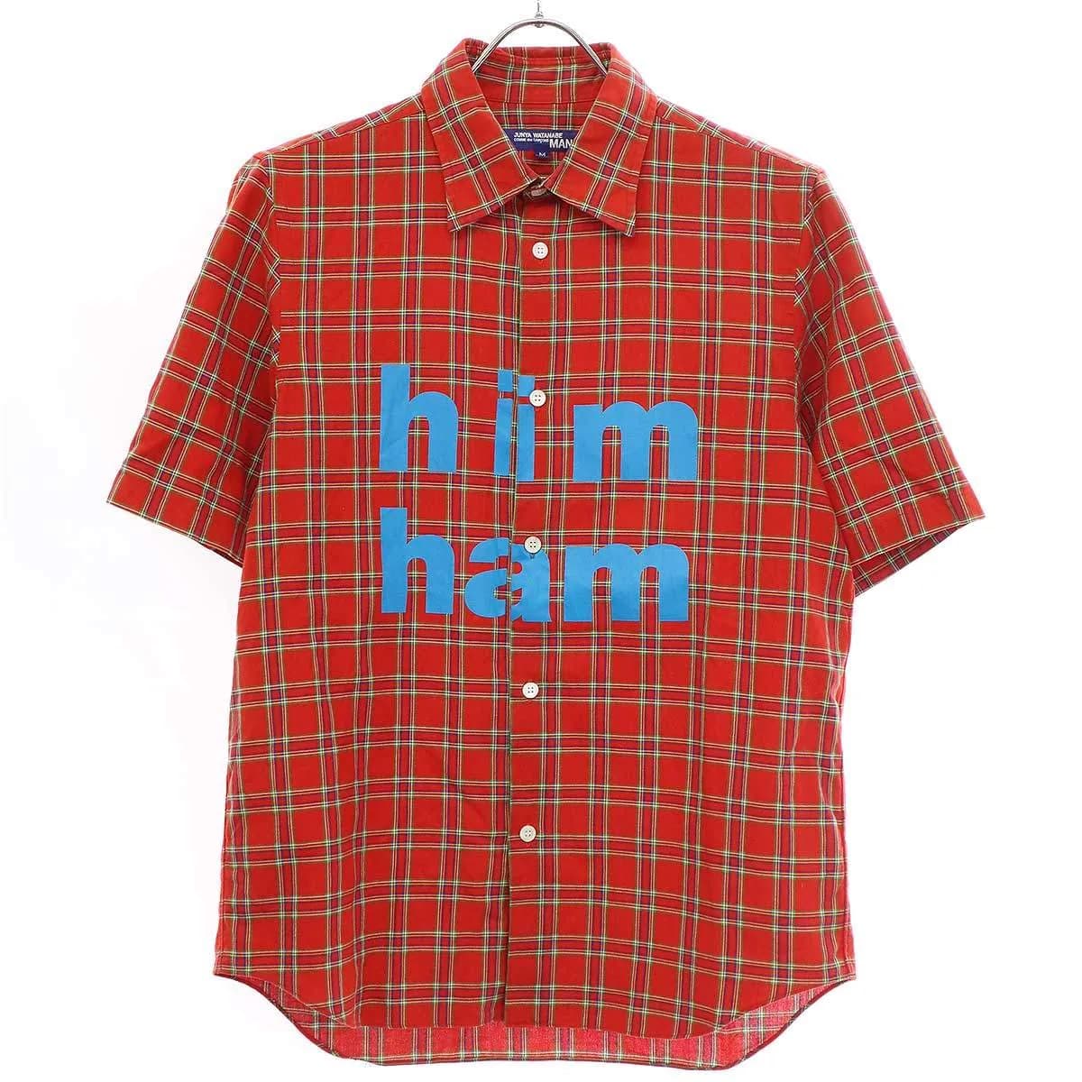 JUNYA WATANABE ジュンヤワタナベ コムデギャルソンマン 2002SS him ham チェック柄ショートスリーブシャツ