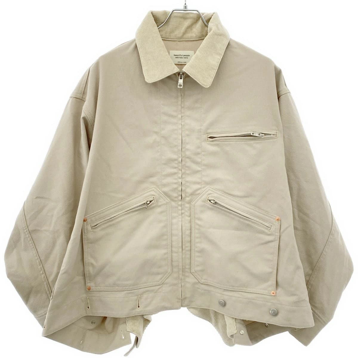beautiful people ビューティフルピープル 24AW Double-end Duck Cloth Blouson 2WAYダックブルゾン ジャケット