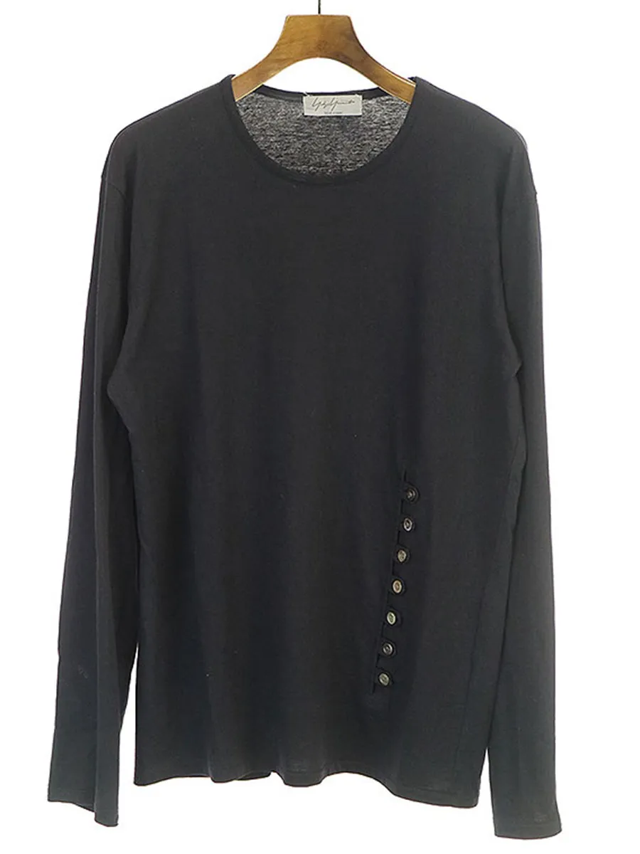 Yohji Yamamoto ヨウジヤマモト プール オム 15SS ループ留めロングスリーブカットソー