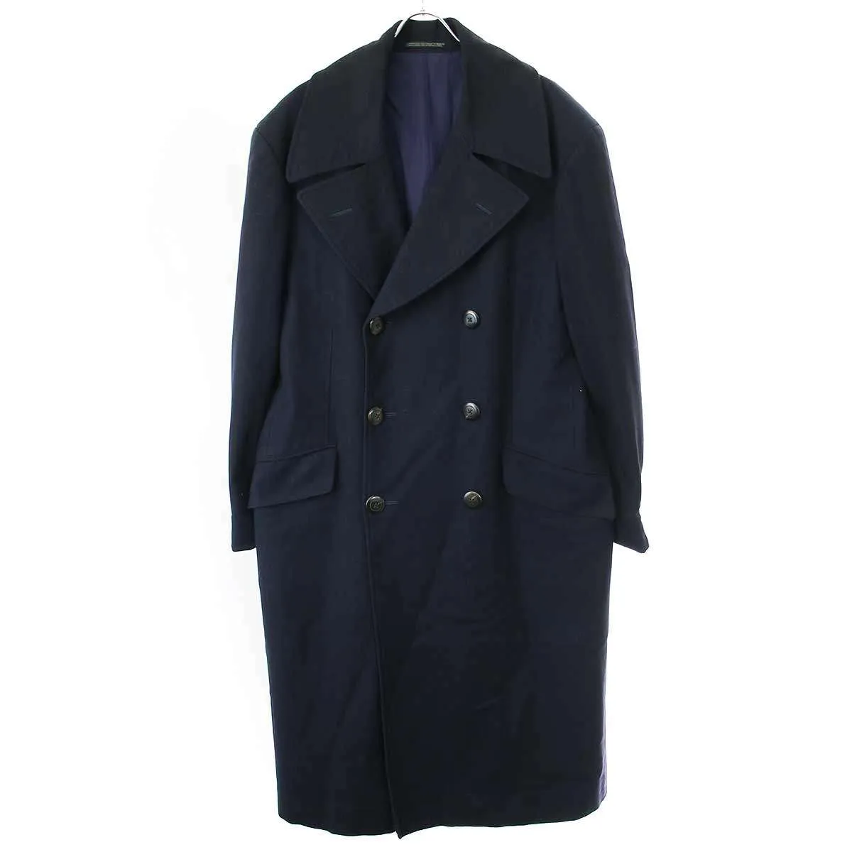 Yohji Yamamoto ヨウジヤマモト プールオム 80's ダブルブレストウールロングコート