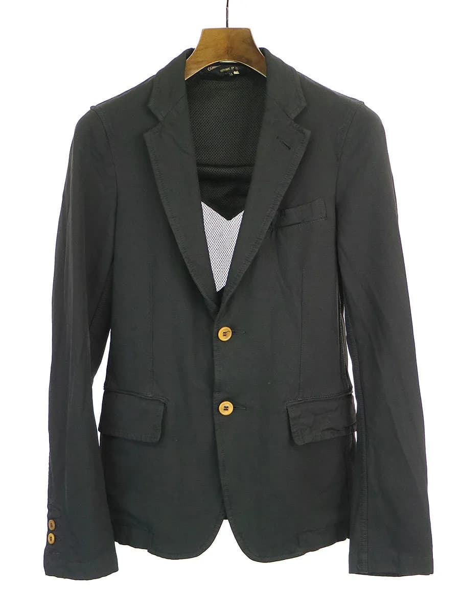 COMME des GARCONS コムデギャルソンオムプリュス 11SS 背面メッシュポリエステル縮絨2Bジャケット