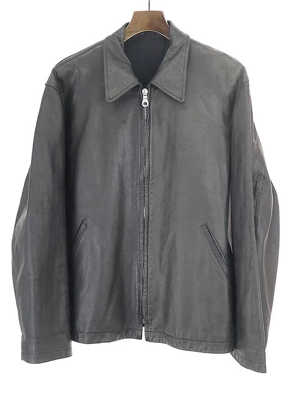 Y's ワイズ フォー メン 05AW カウレザージップアップブルゾン