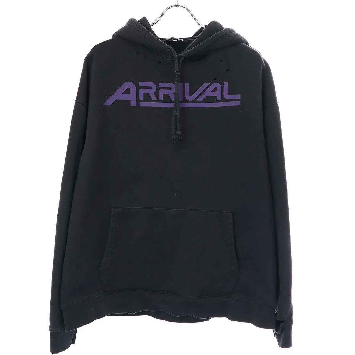 RAF SIMONS ラフシモンズ 20AW Arrival ダメージ加工プルオーバースウェットパーカー