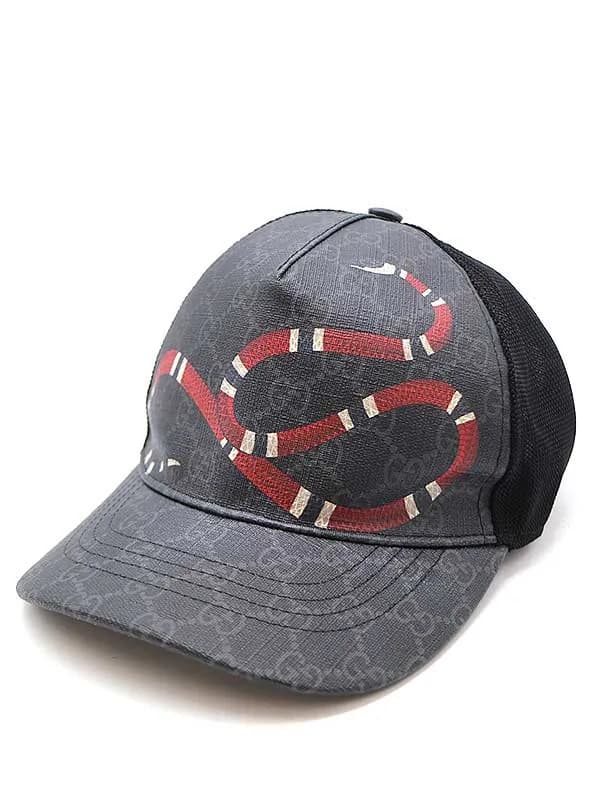 GUCCI グッチ GGスプリーム スネーク ベースボールキャップ