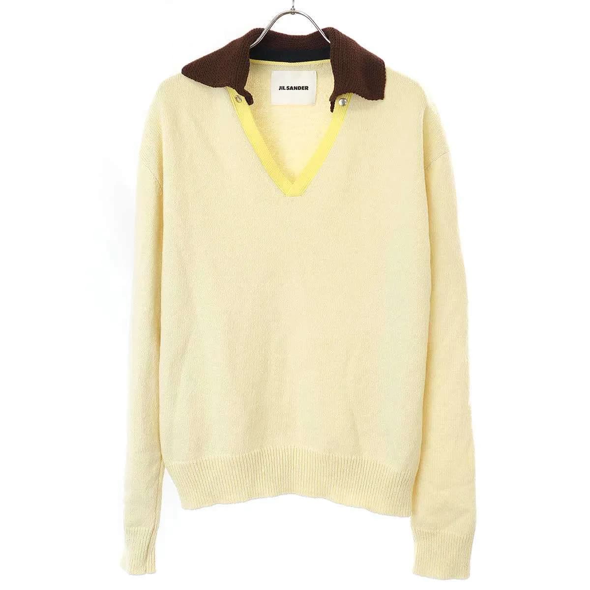 JIL SANDER ジルサンダー 22SS Vネックカラーニットセーター