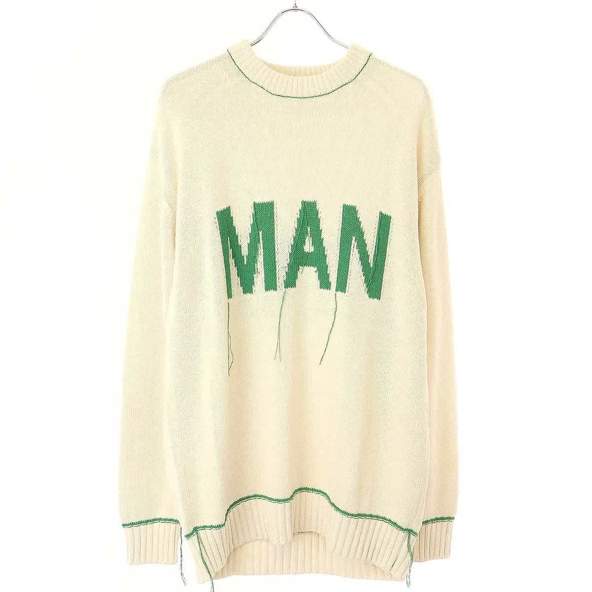 JUNYA WATANABE ジュンヤワタナベマン 23SS ロゴジャガードシルクニットセーター WK-N001