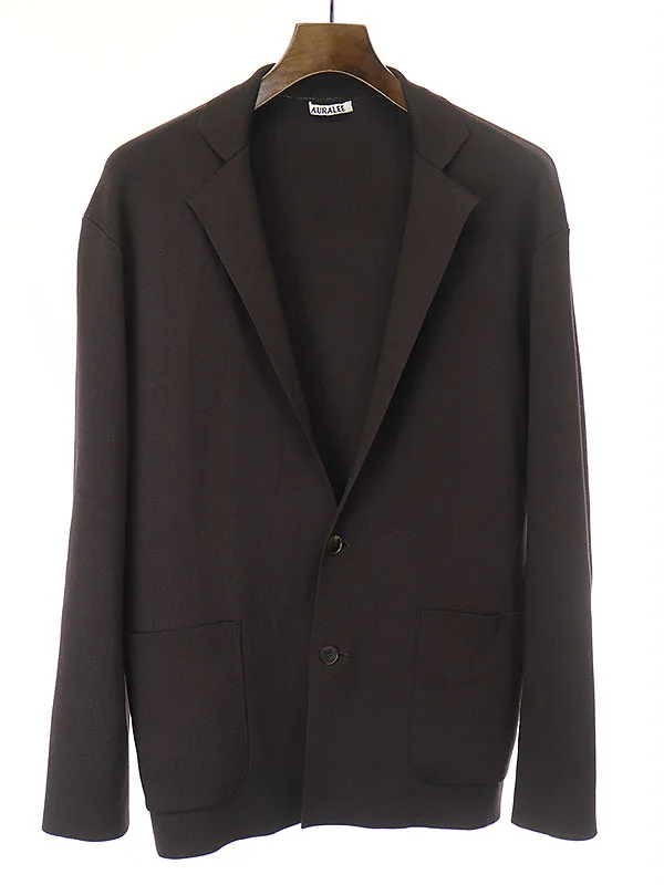 AURALEE オーラリー 21AW SUPER HIGH GAUGE SMOOTH KNIT JACKET ハイゲージニットジャケット