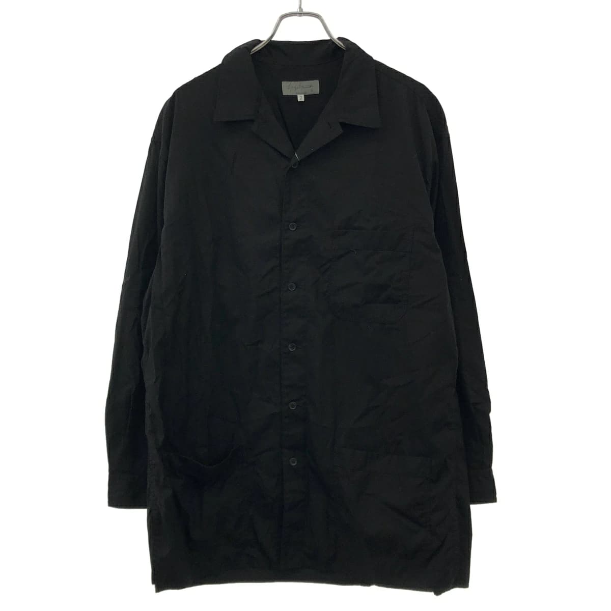 Yohji Yamamoto ヨウジヤマモト プールオム 24AW CHAIN STITCH BROAD 3PKT SHIRT チェーンステッチシャツ HO-B03-001