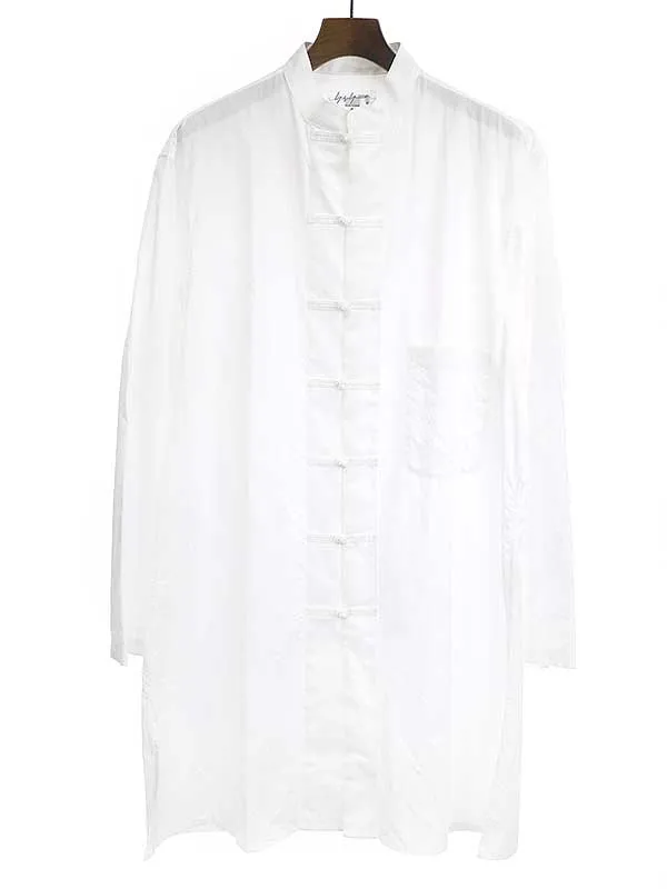 Yohji Yamamoto ヨウジヤマモト プールオム 20SS 100/2ブロードロングチャイナシャツ