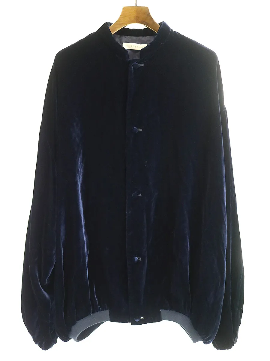 seya. セヤ 20AW VELVET PUFFY NEHRU BLOUSON ベルベットブルゾン