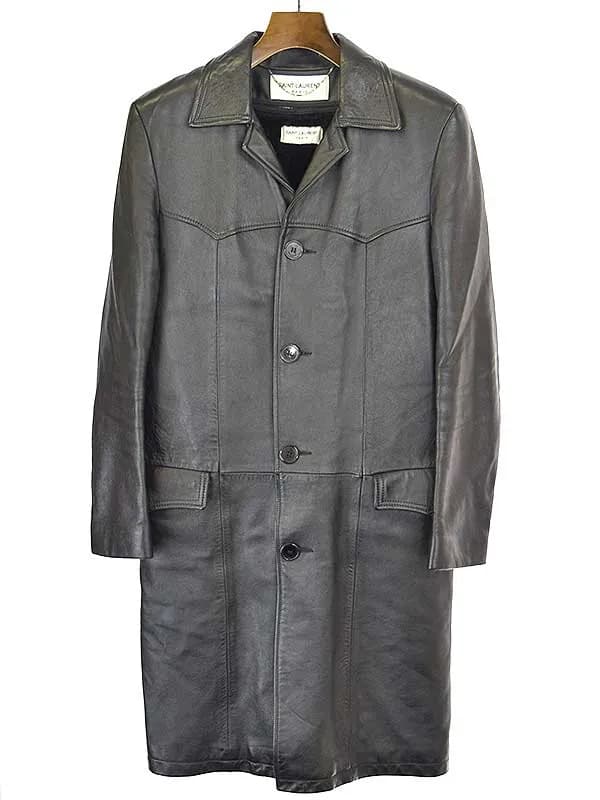 SAINT LAURENT サンローラン パリ 15AW ムートンライナーレザーコート
