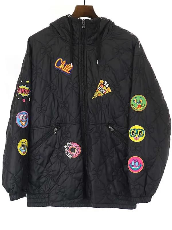 HYSTERIC GLAMOUR ヒステリックグラマー 20AW PRIMALOFT COMICアップリケ フーデッドブルゾン