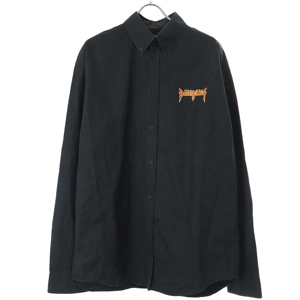 BALENCIAGA バレンシアガ 22AW Metal Logo Shirt メタルロゴプリントオーバーシャツ