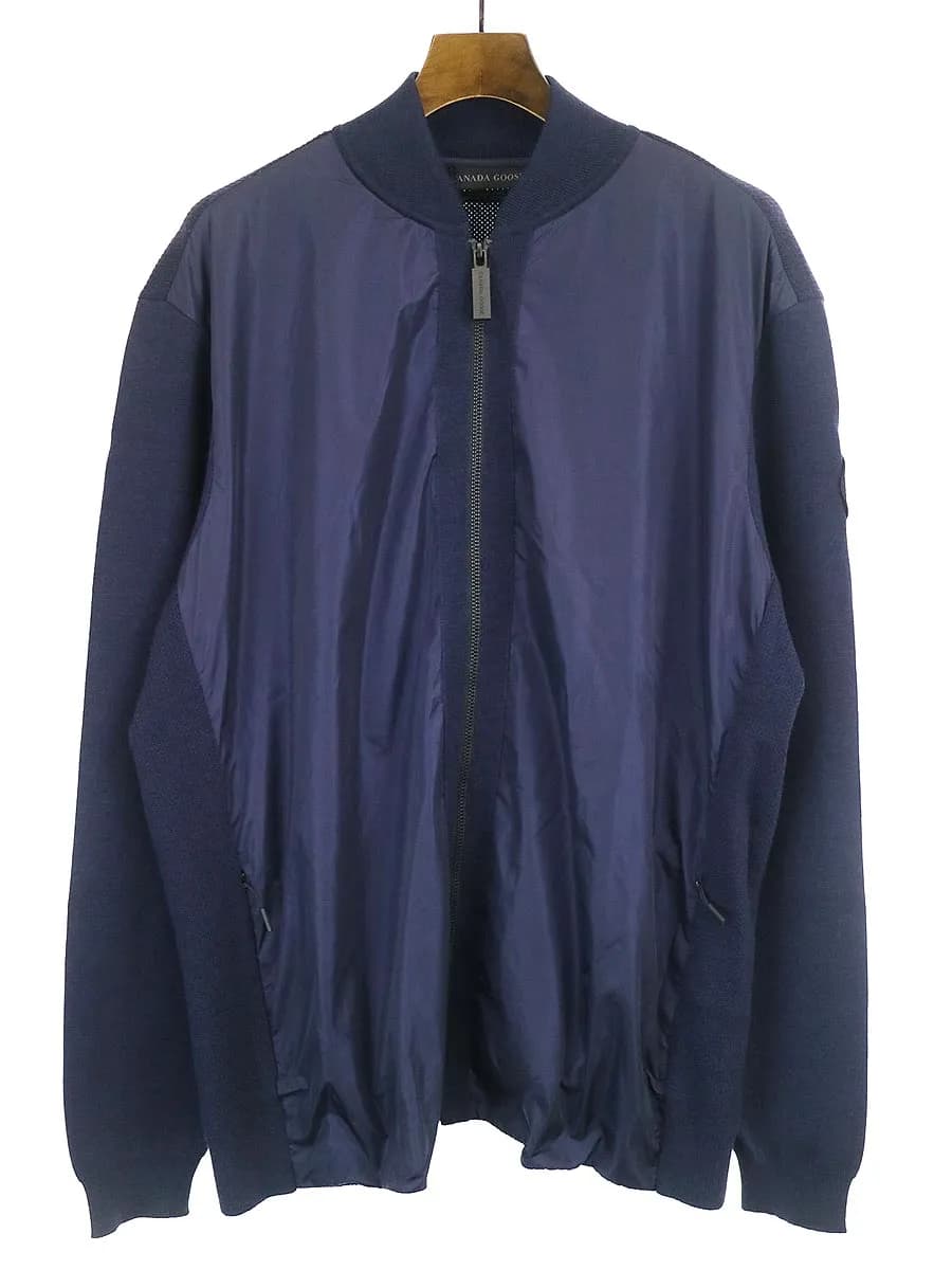 CANADA GOOSE カナダグース WINDBRIDGE FULL ZIP SWEATER ナイロン切替ニットブルゾン