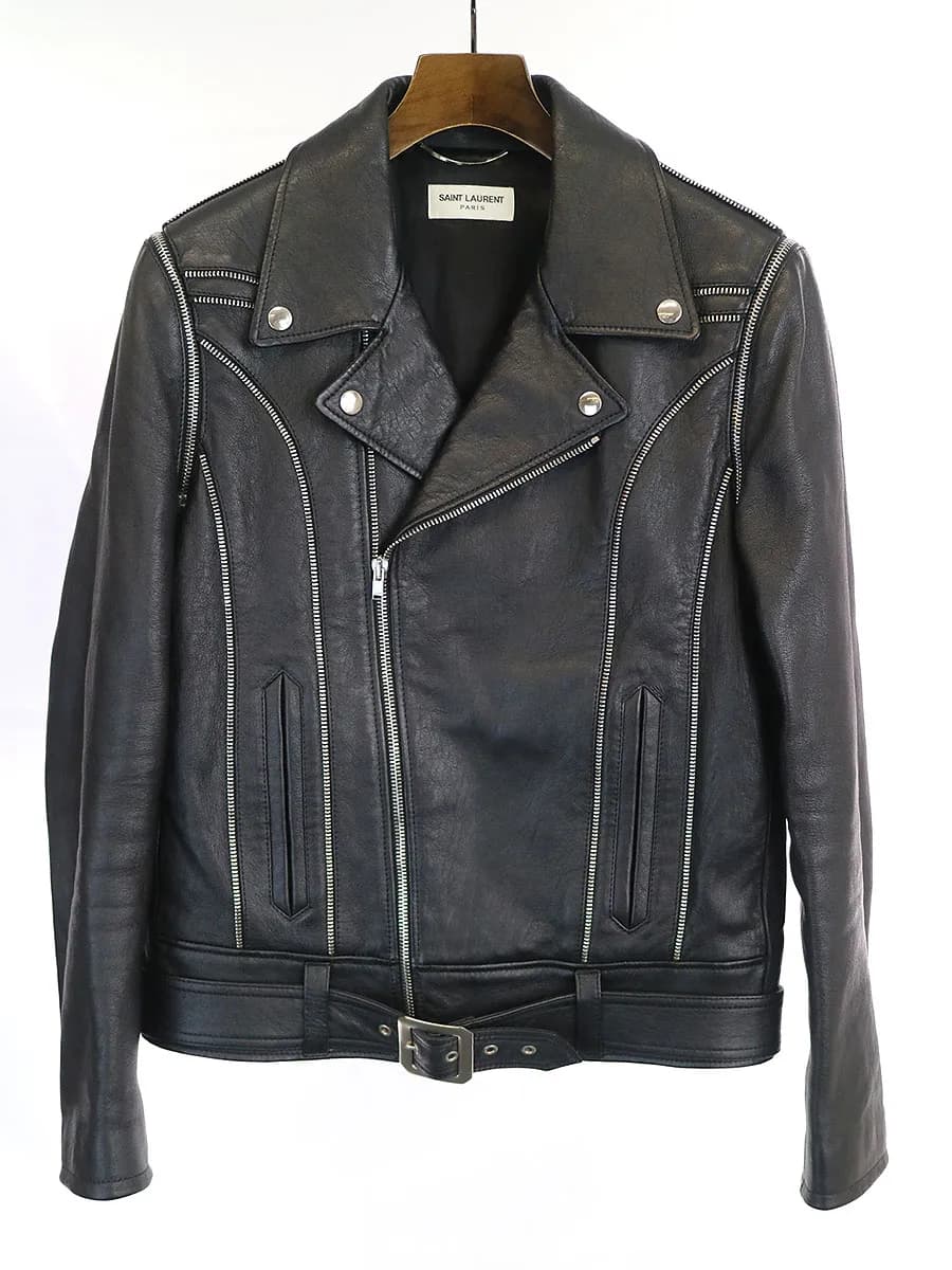 SAINT LAURENT サンローラン パリ 15AW マルチジップダブルレザーライダースジャケット