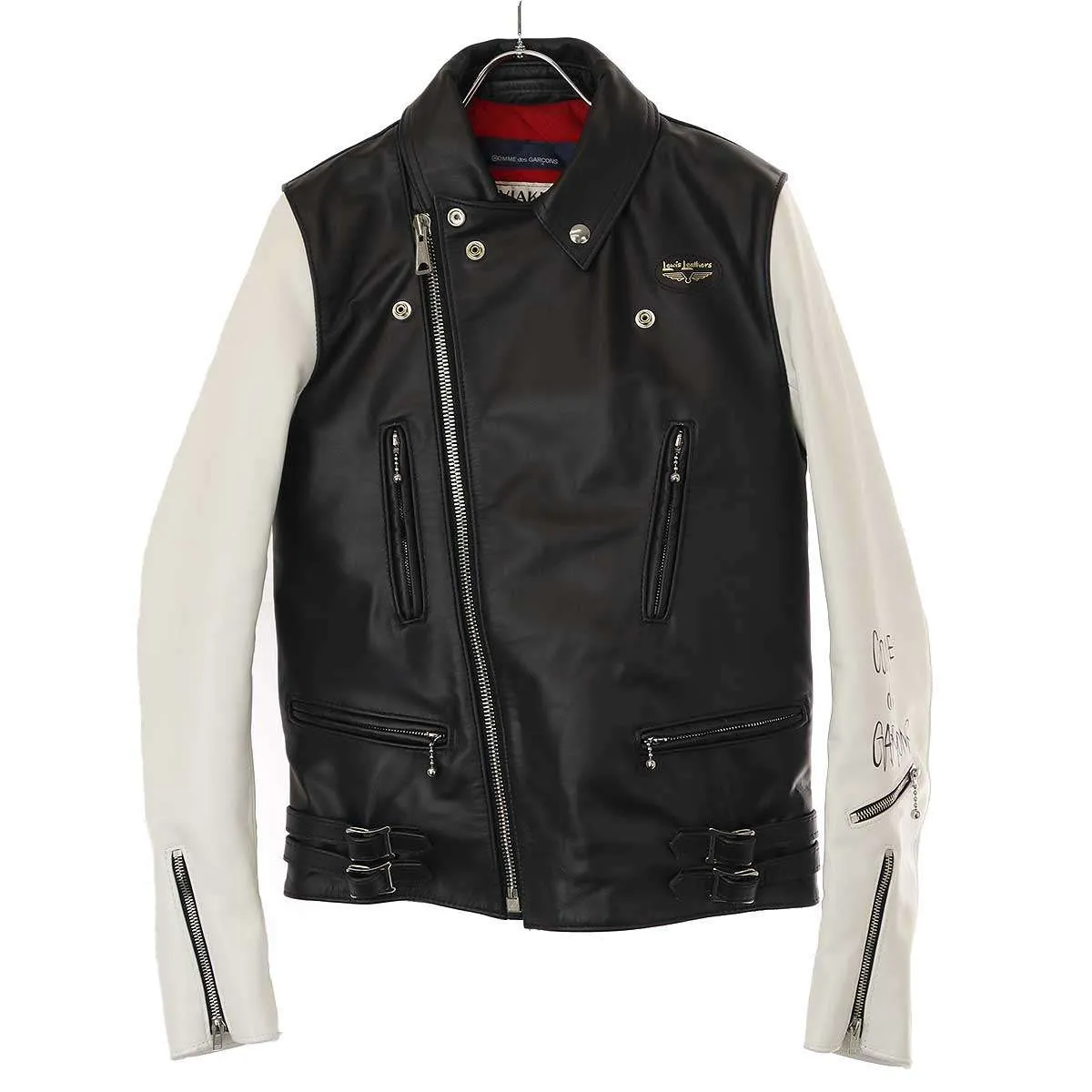 COMME des GARCONS コムデギャルソン×ルイスレザー 青山限定 LIGHTNING TIGHT FIT ホースレザーダブルライダースジャケット