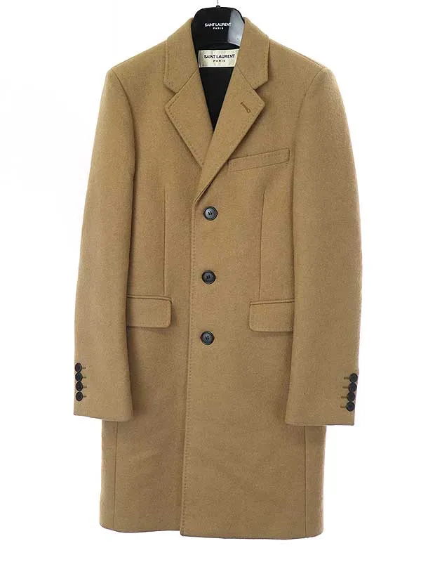 SAINT LAURENT サンローラン パリ 15AW キャメルシングルチェスターコート