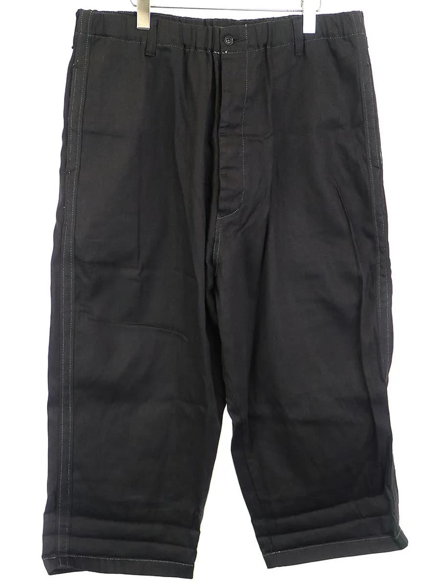 Yohji Yamamoto ヨウジヤマモト プール オム 12SS コットンツイルワイドイージーパンツ