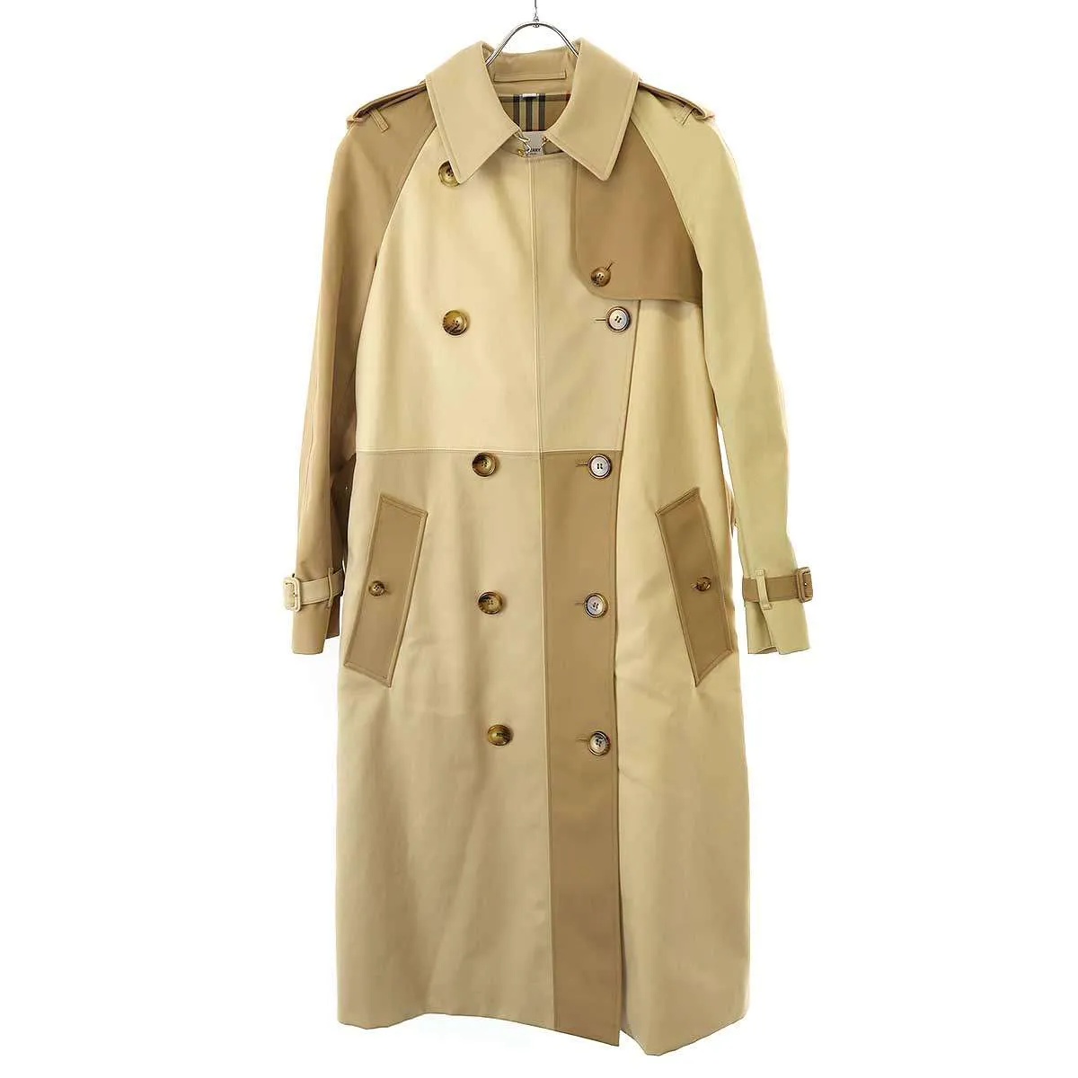 BURBERRY バーバリー コットンギャバジンパッチワークトレンチコート 8022004