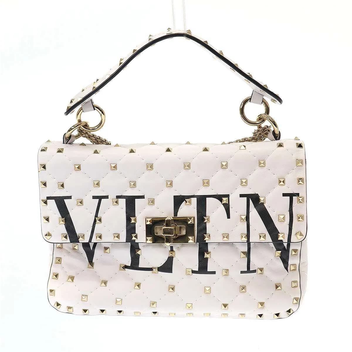 VALENTINO ヴァレンティノ ロックスタッズスパイクバッグ2WAYレザーバッグ
