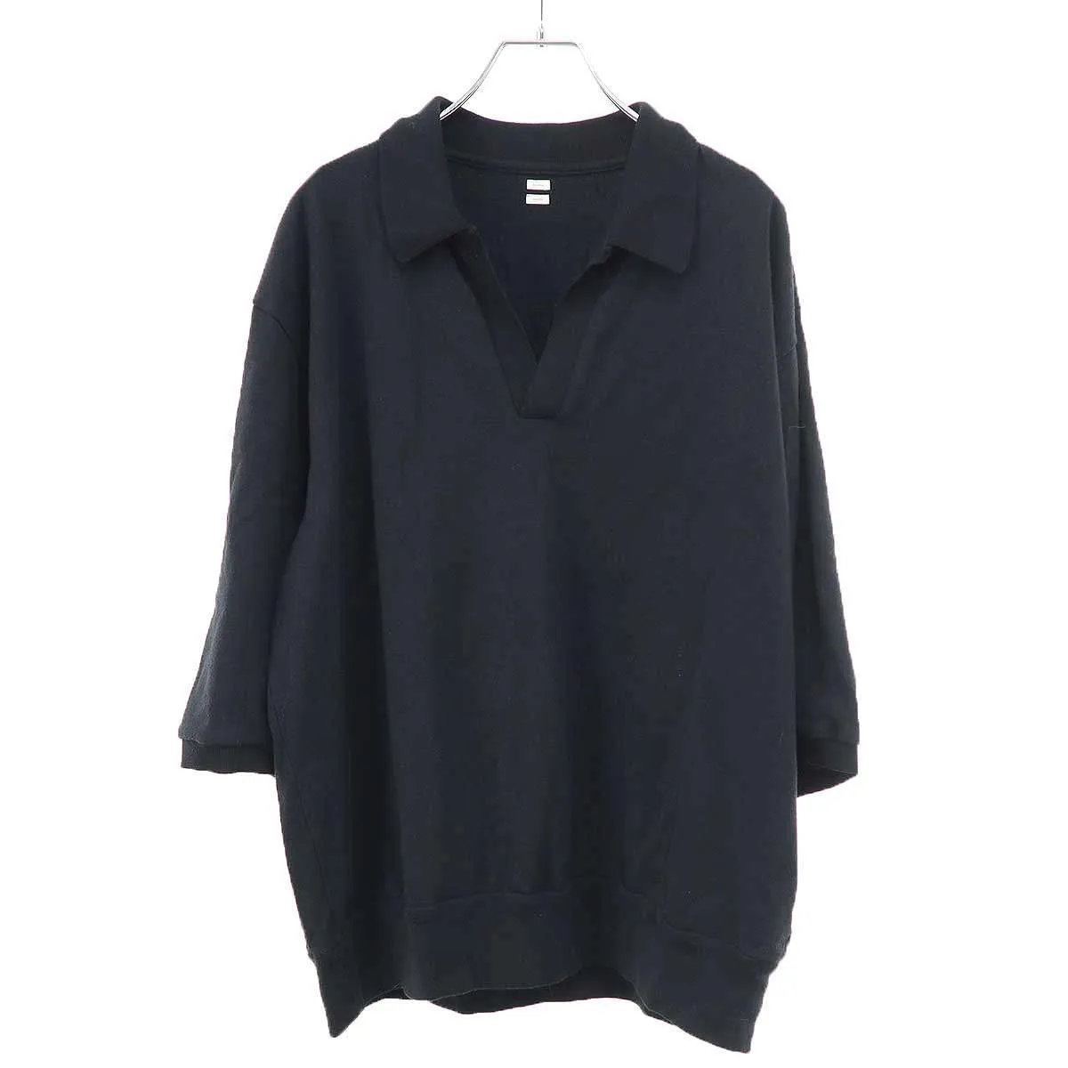 blurhms ブラームス 26SS Co/Silk Nep Skipper Cropped Sleeve コットンシルクネップスキッパー クロップドスリーブ ハーフスリーブプルオーバー