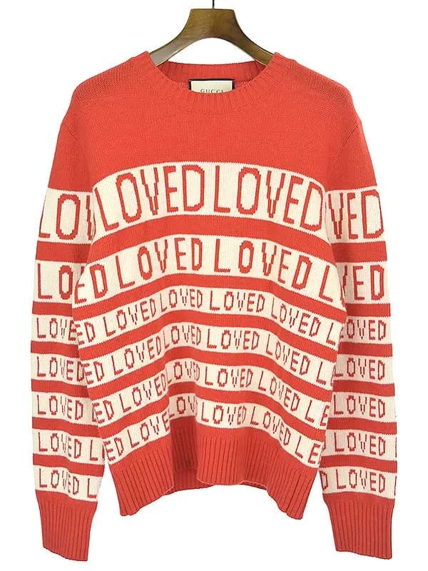 GUCCI グッチ 17AW LOVED インターシャニットセーター