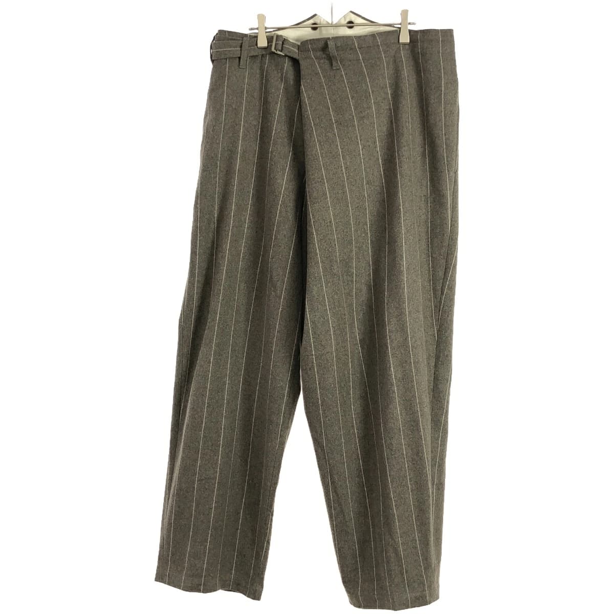 KHOKI コッキ 22AW Wrap Trousers ストライプラップパンツ