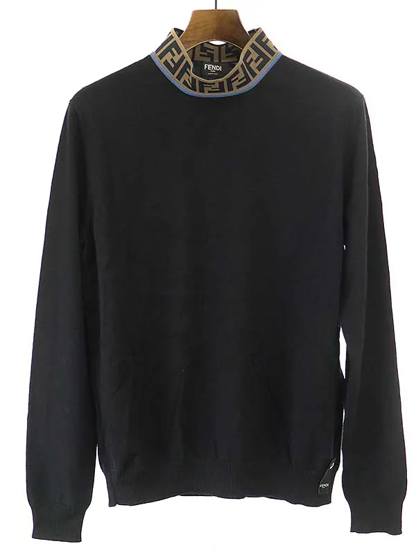 FENDI フェンディ 19AW ズッカ柄ネックウールニットセーター