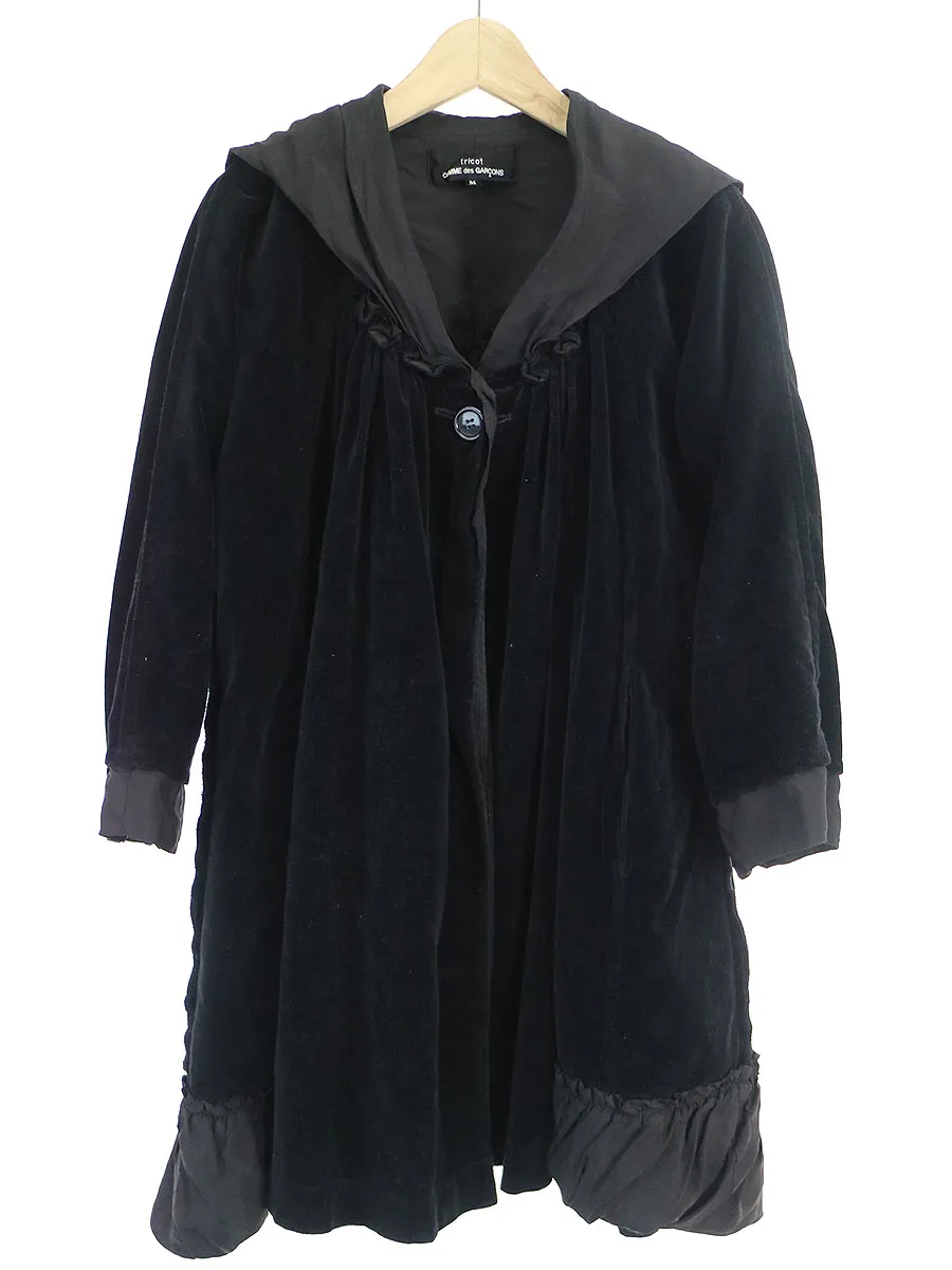 COMME des GARCONS トリココムデギャルソン 08AW ドッキングベロアフリルレイヤードジップジャケット