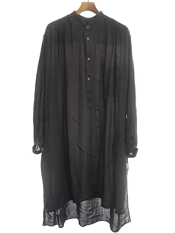 Yohji Yamamoto サイト バイ ヨウジヤマモト 17SS ギャザーデザインテンセルロングシャツ