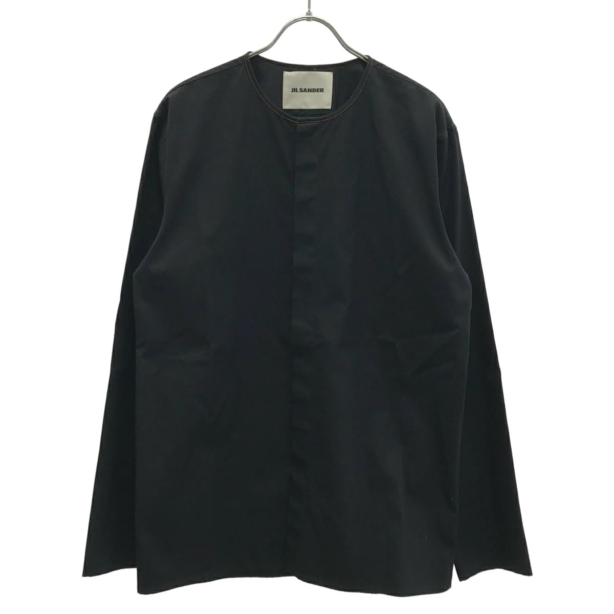 JIL SANDER ジルサンダー 21SS ノーカラーステッチシャツ JSMS740127